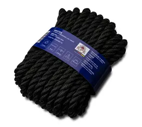 Seilflechter Seilflechter - Birotex - 3-strengs Polypropyleen - Zwart - 10mm - Bundel Seilflechter Seilflechter - Birotex - 3-strengs Polypropyleen - Zwart - 10mm - Bundel