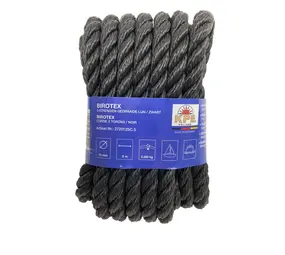 Seilflechter Seilflechter - Birotex - 3-strengs Polypropyleen - Zwart - 12mm - Bundel Seilflechter Seilflechter - Birotex - 3-strengs Polypropyleen - Zwart - 12mm - Bundel