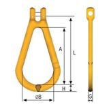 Blue Line Gunnebo Classic cel met peerschalm en gaffel Blue Line Gunnebo Classic cel met peerschalm en gaffel