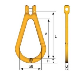 Blue Line Gunnebo Classic cel met peerschalm en gaffel Blue Line Gunnebo Classic cel met peerschalm en gaffel