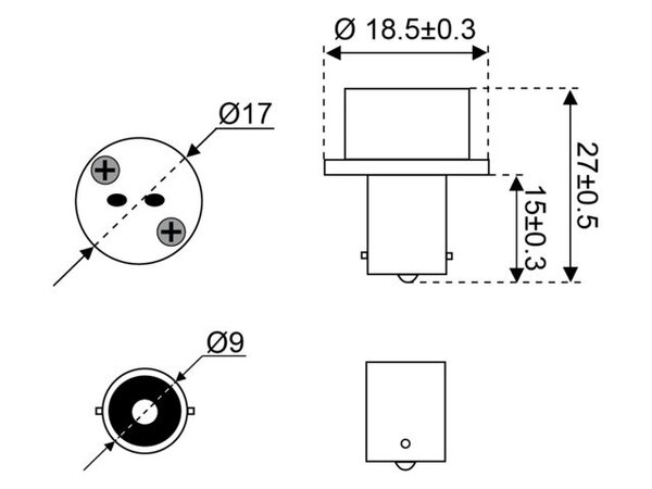 Talamex Talamex - Adapter BA9s naar G4 Talamex Talamex - Adapter BA9s naar G4