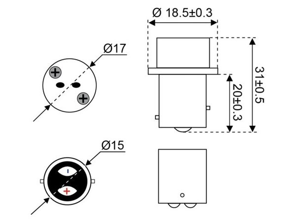 Talamex Talamex - Adapter BAY15d naar G4 Talamex Talamex - Adapter BAY15d naar G4