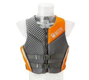 Besto Besto - Zwemvest - Neopreen - 50N - Zwart/Grijs/Oranje Besto Besto - Zwemvest - Neopreen - 50N - Zwart/Grijs/Oranje