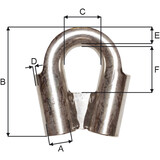 Blue Line BMM - Versterkte RVS Pijpkous - G810K - Voor 8mm touw Blue Line BMM - Versterkte RVS Pijpkous - G810K - Voor 8mm touw