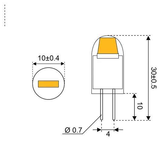 Talamex Talamex - Ledlamp - 1W - 10-30V - 2800K - 110 lm - G4 Talamex Talamex - Ledlamp - 1W - 10-30V - 2800K - 110 lm - G4