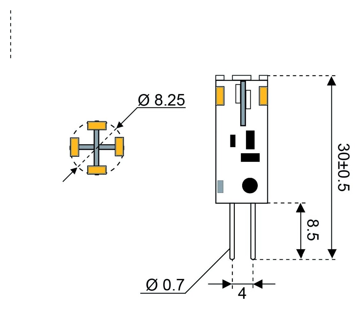Talamex Talamex - Ledlamp - 0.6W - 10-30V - 2700K - 65 lm - G4 Talamex Talamex - Ledlamp - 0.6W - 10-30V - 2700K - 65 lm - G4