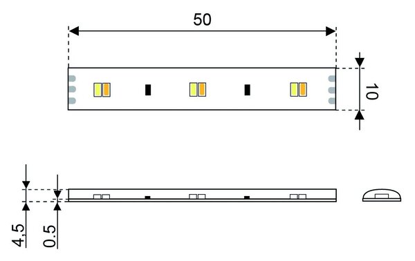 Talamex Talamex - Ledstrip - 12V - IP65 - 50cm Talamex Talamex - Ledstrip - 12V - IP65 - 50cm