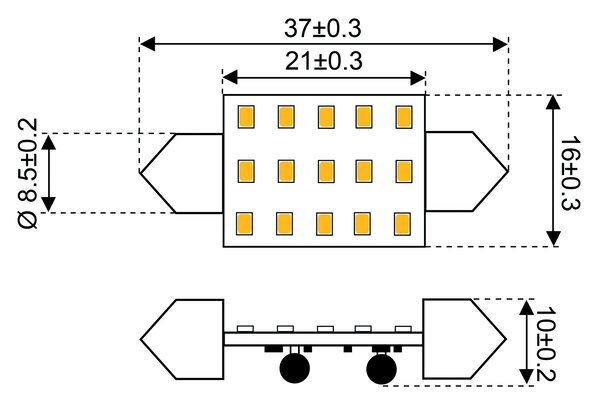 Talamex Talamex - LED Festoon - 1.5W - 10-30V - 2700K - 120 lm - Buislamp Talamex Talamex - LED Festoon - 1.5W - 10-30V - 2700K - 120 lm - Buislamp