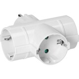 Entac Entac - Randaarde stekkeradapter - 3-voudig - Verdeelstekker - Wit Entac Entac - Randaarde stekkeradapter - 3-voudig - Verdeelstekker - Wit