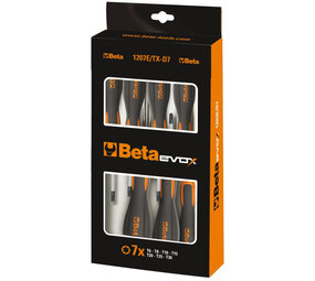 Beta Beta 1207TX/D7 - 7 delig set schroevendraaiers voor Torx® schroeven Beta Beta 1207TX/D7 - 7 delig set schroevendraaiers voor Torx® schroeven