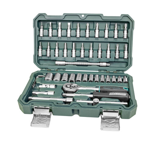 Brüder Mannesmann Brüder Mannesmann - Doppendoos 1/4" - 46-delig - 2040 Brüder Mannesmann Brüder Mannesmann - Doppendoos 1/4" - 46-delig - 2040