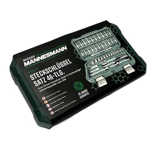 Brüder Mannesmann Brüder Mannesmann - Doppendoos 1/4" - 46-delig - 2040 Brüder Mannesmann Brüder Mannesmann - Doppendoos 1/4" - 46-delig - 2040
