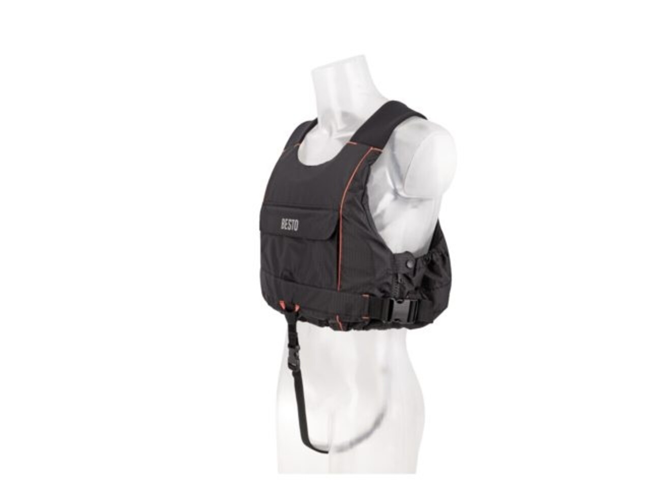 Besto Besto Sailor - Zeilvest - 50N - Ripstop Nylon - Zwart/Rood