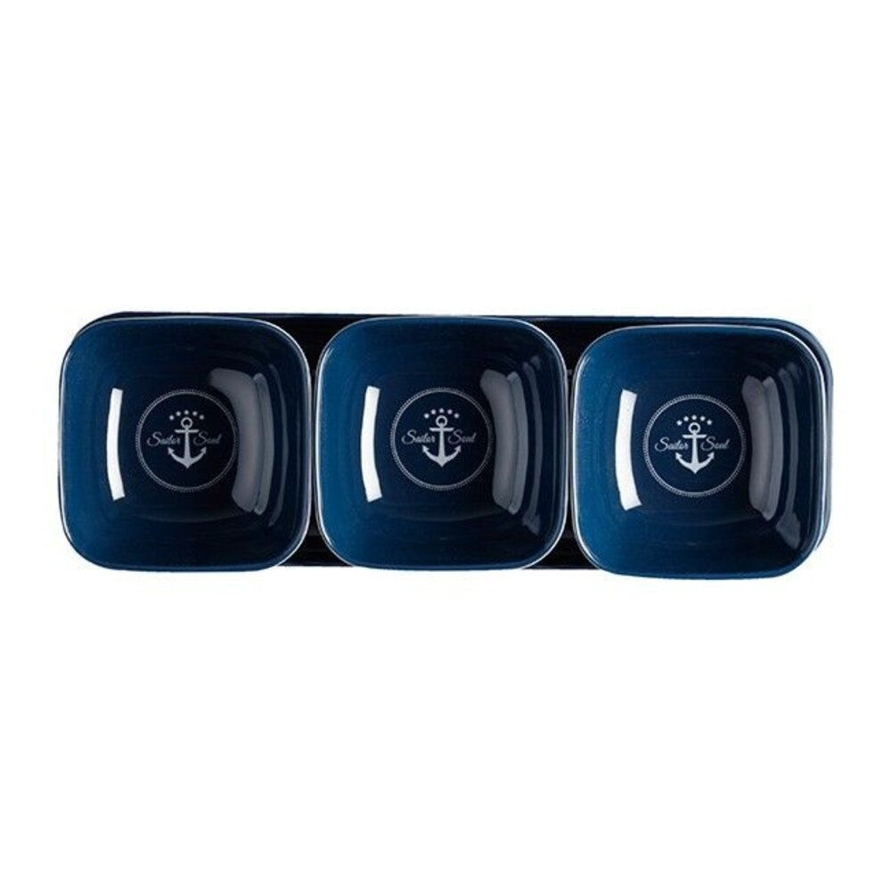 Marine Business Marine Business - Sailor Soul Snackset - Melamine - 27x9 cm - Blauw Marine Business Marine Business - Sailor Soul Snackset - Melamine - 27x9 cm - Blauw