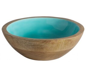 Marine Business Marine Business – Set van 2 Mangohouten Kommen – Acqua & Wit Marine Business Marine Business – Set van 2 Mangohouten Kommen – Acqua & Wit