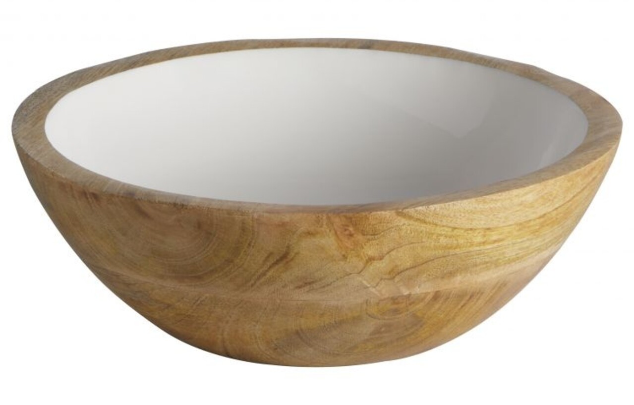 Marine Business Marine Business – Set van 2 Mangohouten Kommen – Acqua & Wit Marine Business Marine Business – Set van 2 Mangohouten Kommen – Acqua & Wit