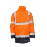 Payper Payper - Yard - Parka met Reflectie - Fluor Oranje/Marineblauw Payper Payper - Yard - Parka met Reflectie - Fluor Oranje/Marineblauw