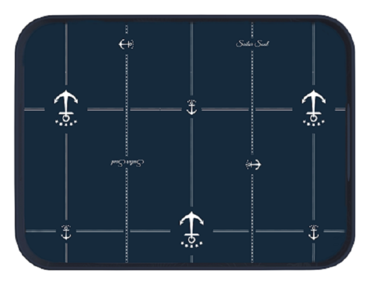 Marine Business Marine Business - Sailor Soul Dienblad - Melamine - Blauw - 40x30cm Marine Business Marine Business - Sailor Soul Dienblad - Melamine - Blauw - 40x30cm