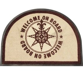 Marine Business Marine Business – Antislip Deurmat - Welcome on Board Round – Bruin Marine Business Marine Business – Antislip Deurmat - Welcome on Board Round – Bruin