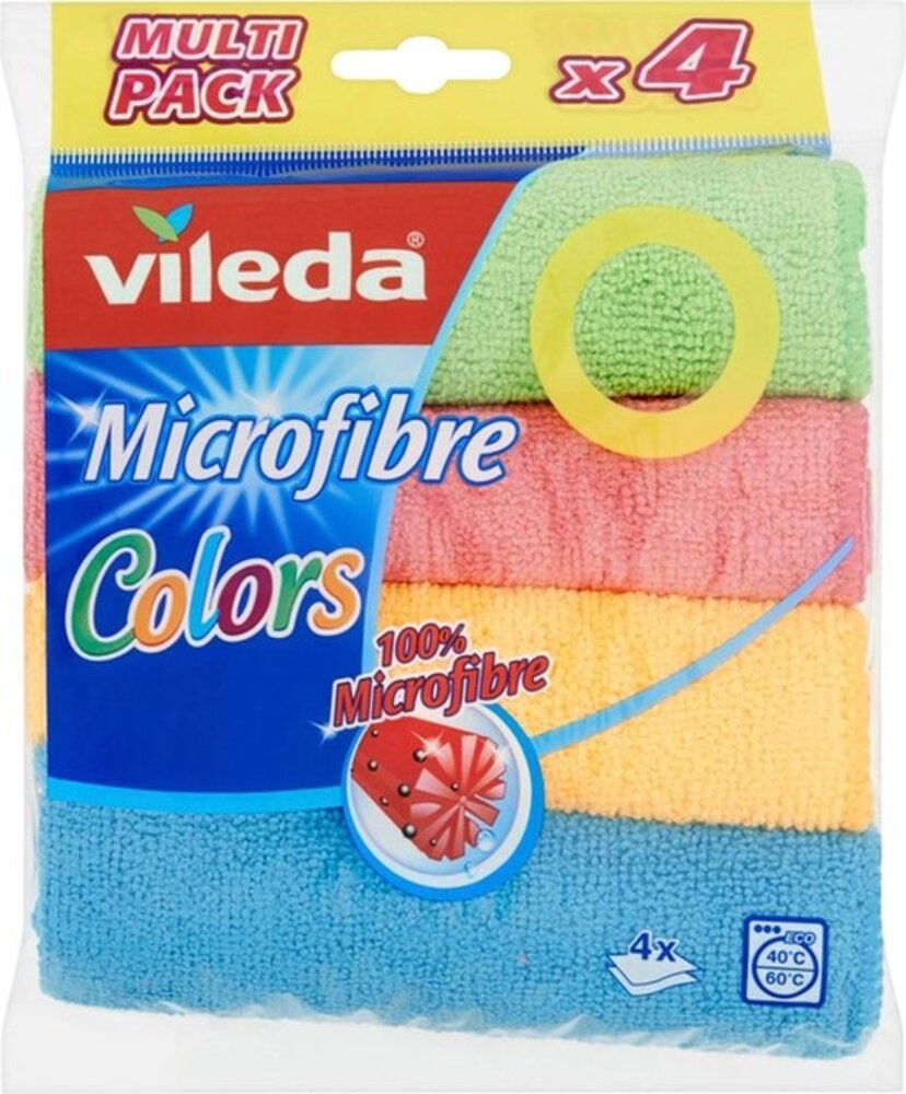 Vileda Vileda Microvezeldoek 38x40cm 4 stuks Vileda Vileda Microvezeldoek 38x40cm 4 stuks