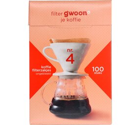 gwoon G'WOON - Koffiefilterzakjes - Bruin - Nr. 4 - 80 Stuks gwoon G'WOON - Koffiefilterzakjes - Bruin - Nr. 4 - 80 Stuks