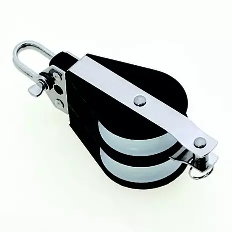 Seilflechter Seilflechter - Kunststof Tweeschijfs Blok - D-sluiting - Hondsvot - 12mm Seilflechter Seilflechter - Kunststof Tweeschijfs Blok - D-sluiting - Hondsvot - 12mm