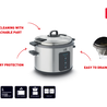 Fritel Fritel - Pasta & Rijstkoker RC 1377 - 2,5L - Roestvrijstaal - Zilver/Zwart Fritel Fritel - Pasta & Rijstkoker RC 1377 - 2,5L - Roestvrijstaal - Zilver/Zwart