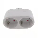 Entac Benson Stekker duo verloop + RA (horizontaal) wit Entac Benson Stekker duo verloop + RA (horizontaal) wit