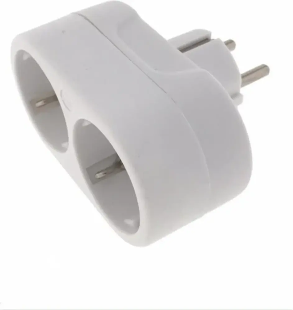 Entac Benson Stekker duo verloop + RA (horizontaal) wit Entac Benson Stekker duo verloop + RA (horizontaal) wit