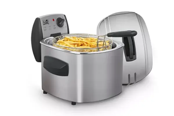Fritel Friteuse FR 1480 - Frituurpan - 4L - 3000W - Antistofdeksel - 3 tot 5 Pers. - Enkel olie - Rond