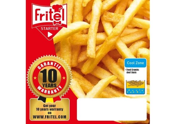 Fritel Friteuse FR 1480 - Frituurpan - 4L - 3000W - Antistofdeksel - 3 tot 5 Pers. - Enkel olie - Rond