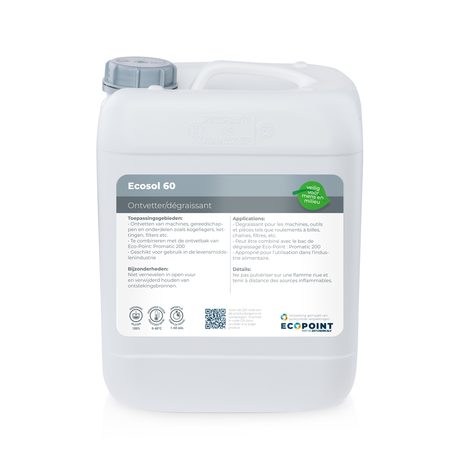 Ecopoint Eco-Point - Ecosol 60 - Aromaatarme Koudontvetter - Industriële Reiniger en Ontvetter - Hoogwaardige Petroleumdestillaten