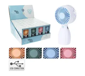 Basic Basics - Handventilator - USB Oplaadbaar - Diverse Kleuren - 6 x 4,5 x 12,5 cm