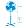 EDM EDM - Staande Ventilator - 45W - Wit - Ø40 cm - Verstelbare Hoogte 105-125 cm