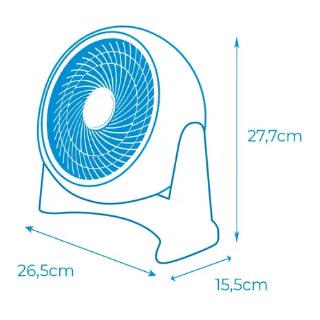 EDM EDM - 2-in-1 Ventilator - Vloer- en Wandmodel - 50W - Wit - Ø18 cm