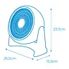 EDM EDM - 2-in-1 Ventilator - Vloer- en Wandmodel - 50W - Wit - Ø18 cm