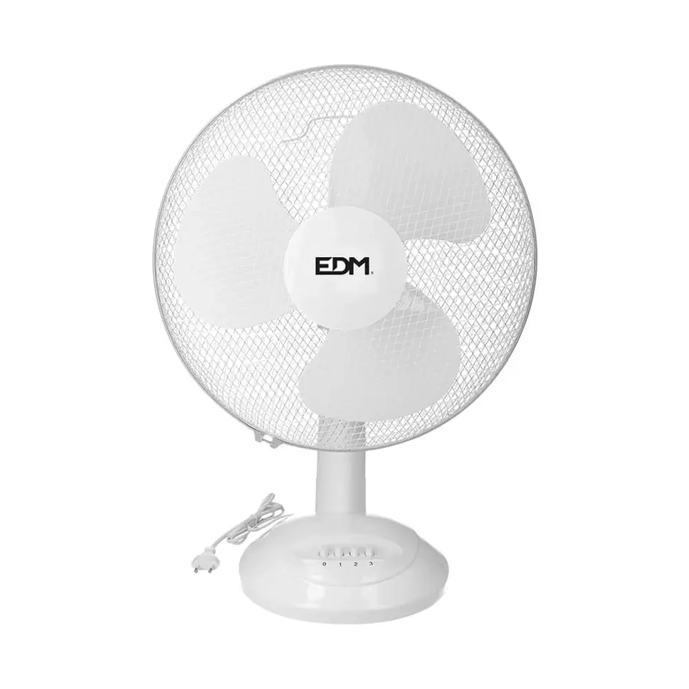 EDM EDM - Tafelventilator - Wit - 35W - Ø30cm - Kunststof