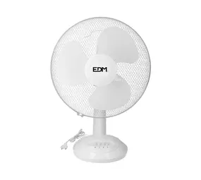 EDM EDM - Tafelventilator - Wit - 35W - Ø30cm - Kunststof