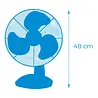 EDM EDM - Tafelventilator - Wit - 35W - Ø30cm - Kunststof