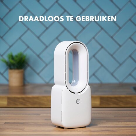 Lifetime Air Lifetime Air - Bladloze Ventilator - Bureau Ventilator - USB-C Oplaadbaar - 5W - LED Mood Light