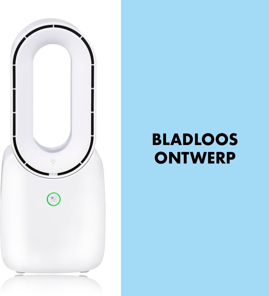 Lifetime Air Lifetime Air - Bladloze Ventilator - Bureau Ventilator - USB-C Oplaadbaar - 5W - LED Mood Light