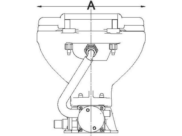 Talamex Talamex - Elektrisch Toilet Standaard - 12V - Keramisch - Wit Talamex Talamex - Elektrisch Toilet Standaard - 12V - Keramisch - Wit