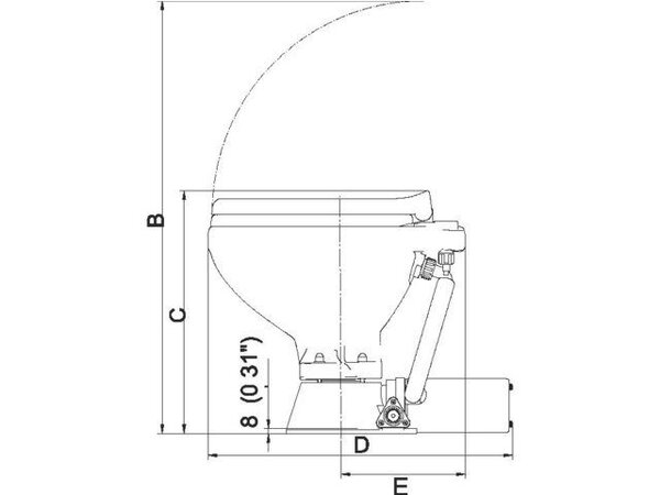 Talamex Talamex - Elektrisch Toilet Standaard - 12V - Keramisch - Wit Talamex Talamex - Elektrisch Toilet Standaard - 12V - Keramisch - Wit
