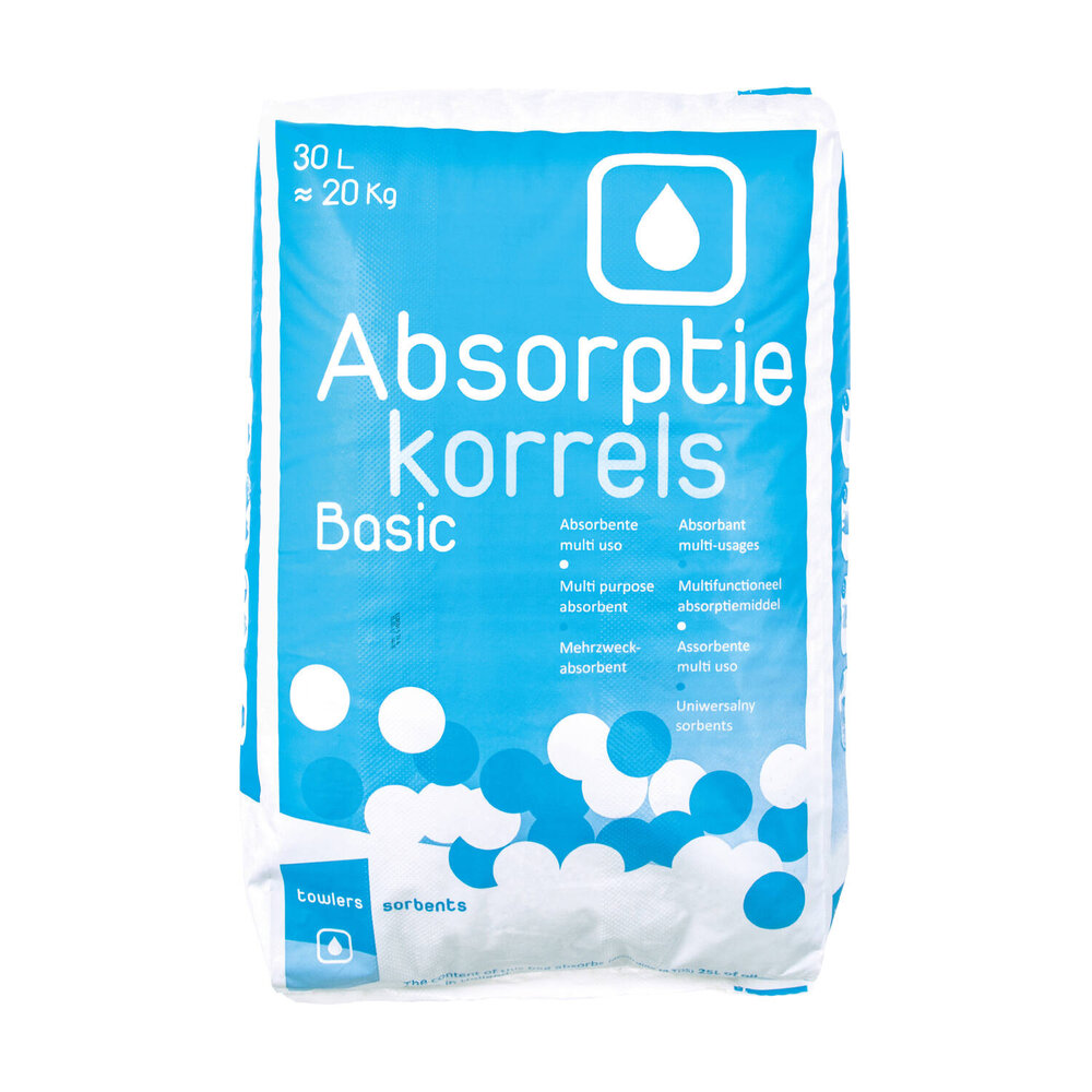 Absodry TOWLERS - Basic Vloerkorrel - Universeel Absorptiemiddel - Alganiet - 20kg Absodry TOWLERS - Basic Vloerkorrel - Universeel Absorptiemiddel - Alganiet - 20kg