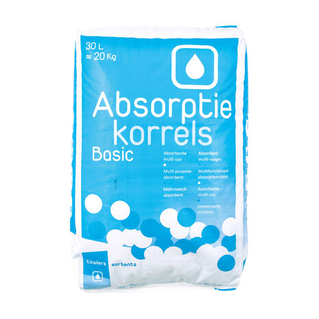 Absodry TOWLERS - Basic Vloerkorrel - Universeel Absorptiemiddel - Alganiet - 20kg Absodry TOWLERS - Basic Vloerkorrel - Universeel Absorptiemiddel - Alganiet - 20kg