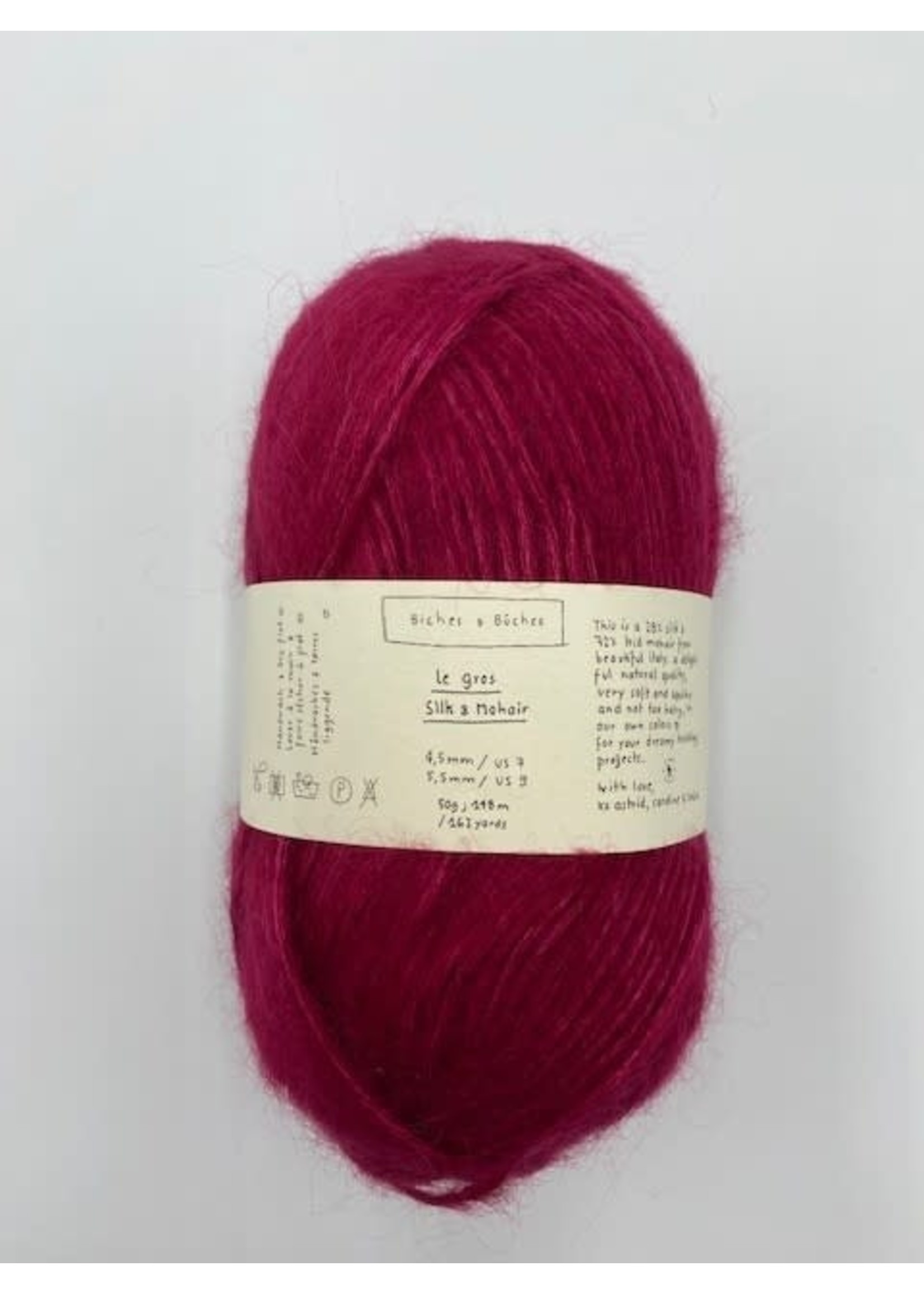 Biches et Bûches Le gros Silk & Mohair 50 gr  Red Burgundy