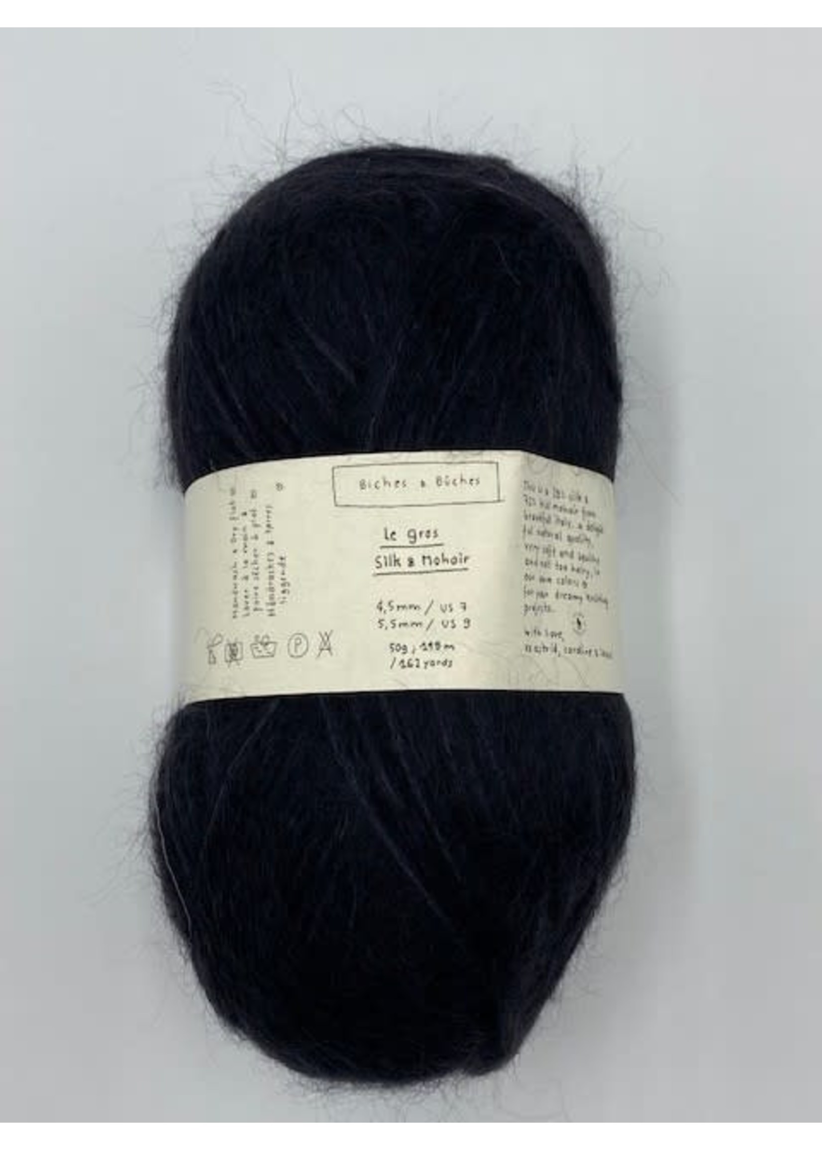 Biches et Bûches Le gros Silk & Mohair 50 gr  Black