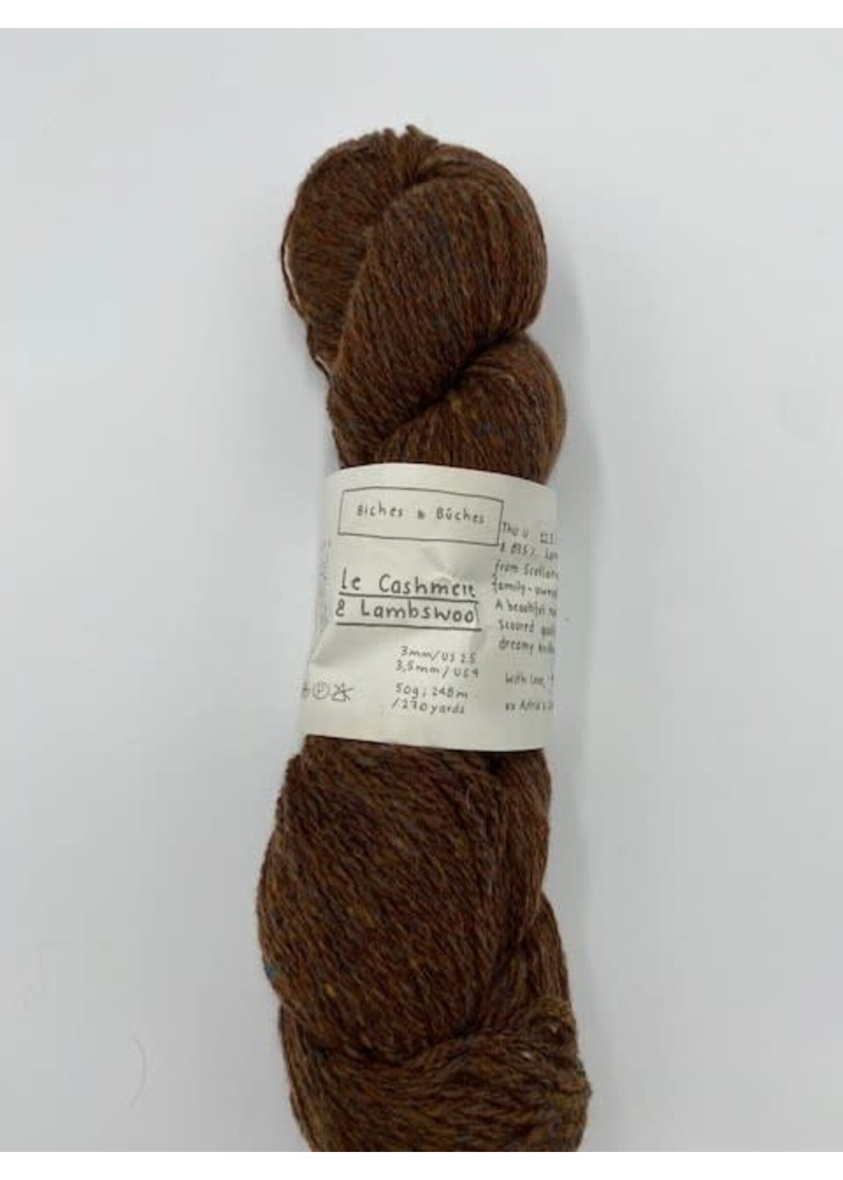 Biches et Bûches Le Cashmere & Lambswool 50 gr Dark Red Brown