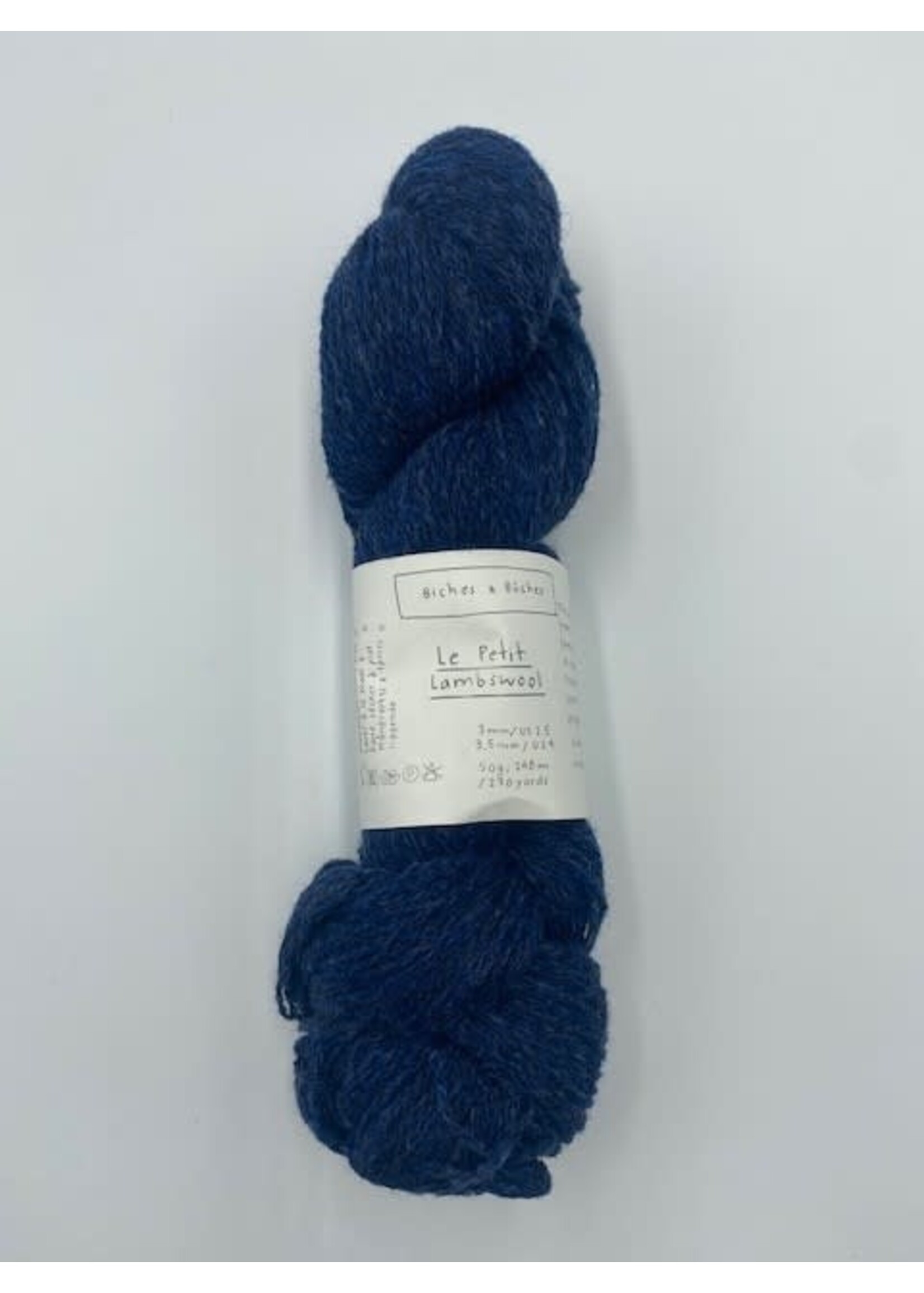 Biches et Bûches Le Petit Lambswool 50 gr Soft Blue Black