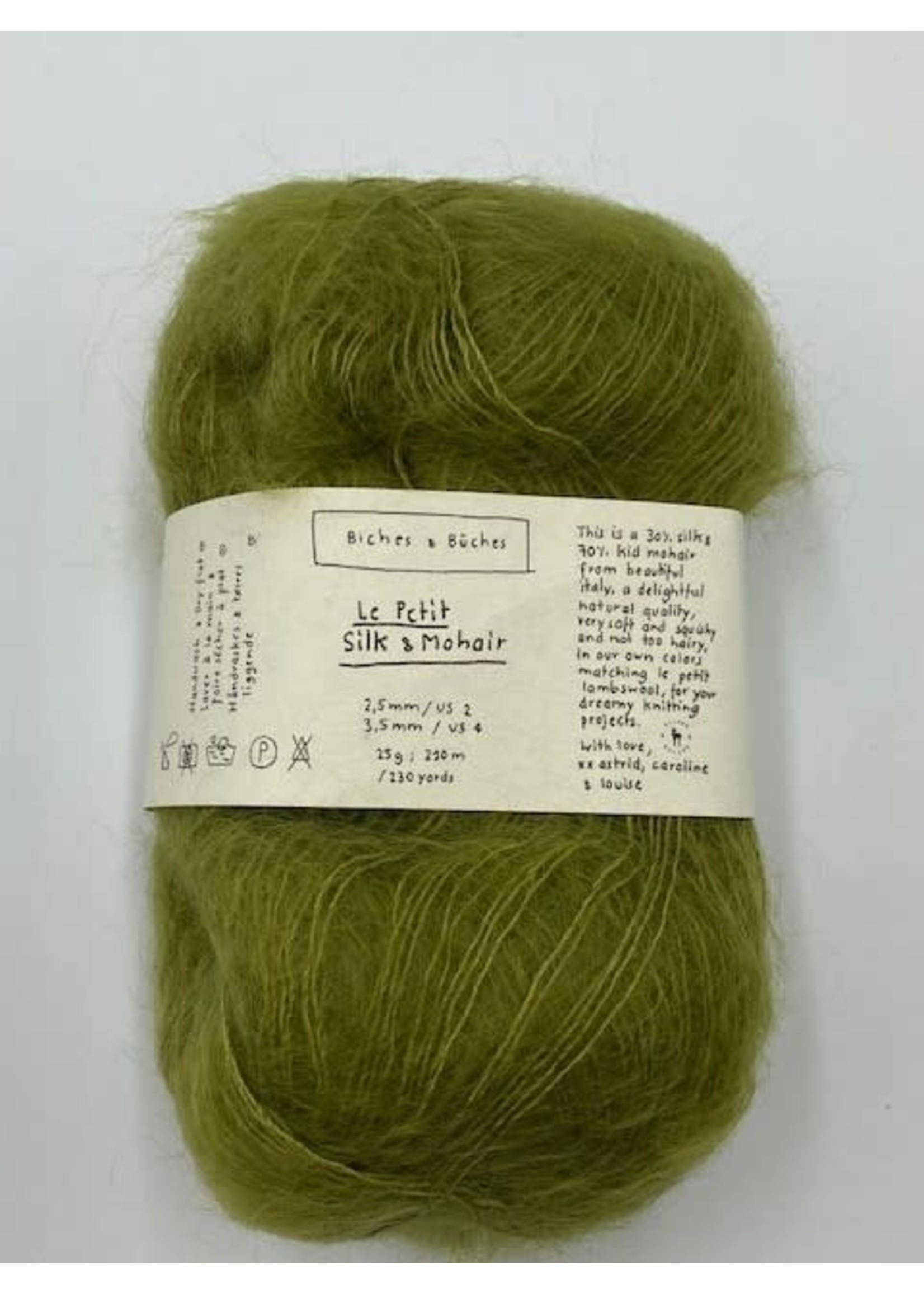 Biches et Bûches Le Petit Silk & Mohair Medium Grey Green